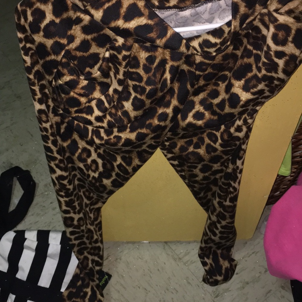 Cheetah balloon bottoms with pockets